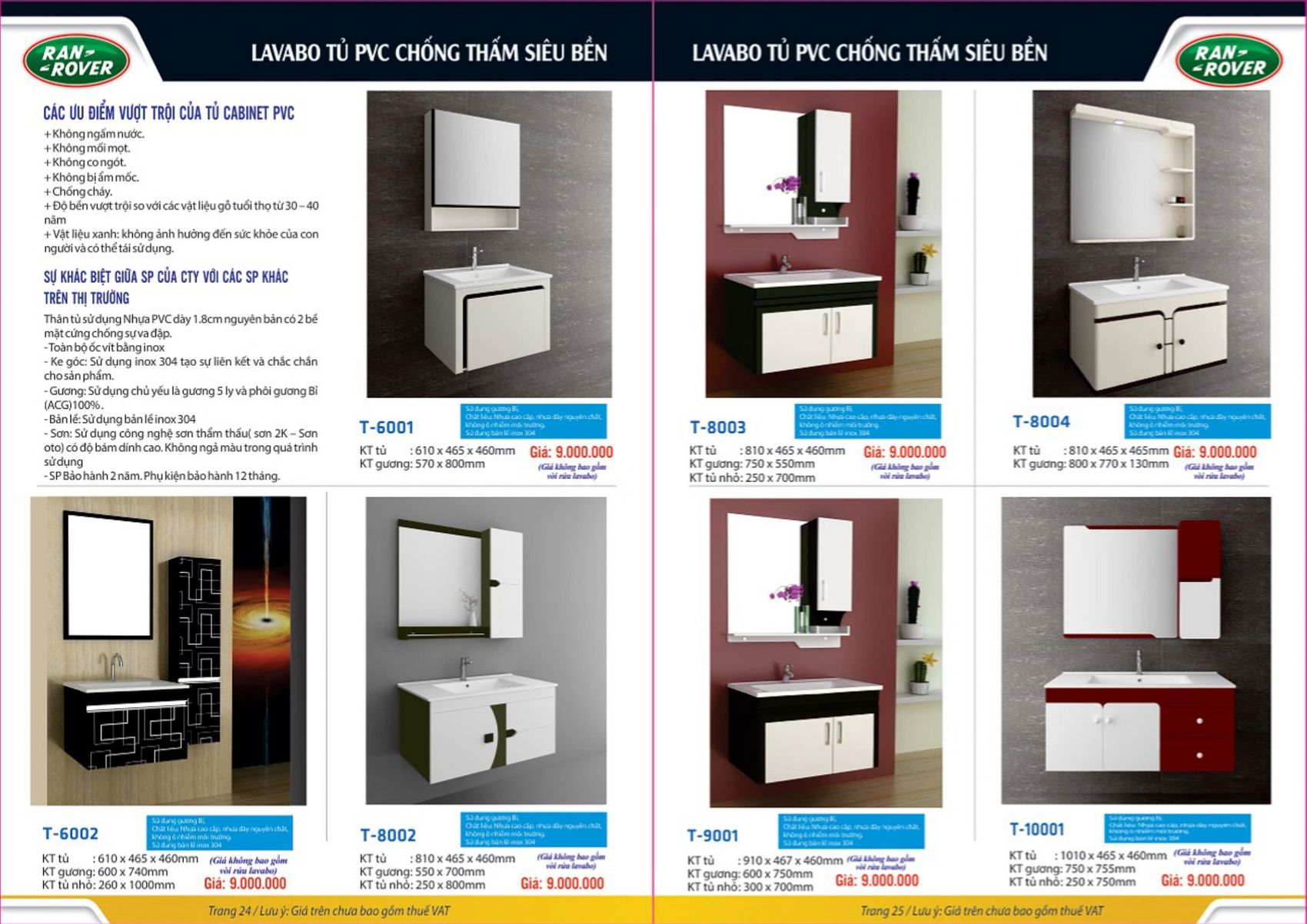 Thiết bị vệ sinh Ranrover Catalogue và Bảng giá mới nhất 2023 /Page 13